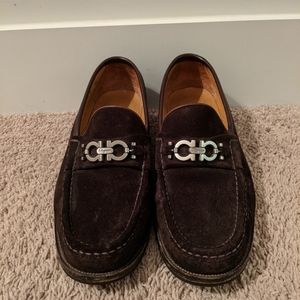 Salvatore Ferragamo suede horesebit loafers